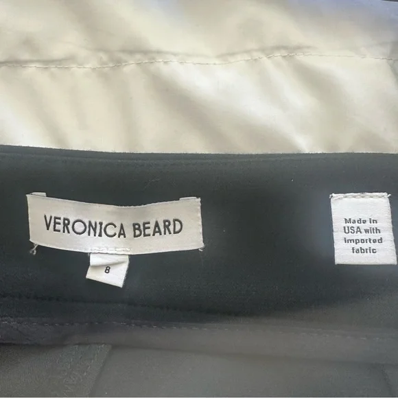 Veronica Beard Black Renzo Crest Button Pant with Gold Button Detail. Size 8. - Picture 2 of 6